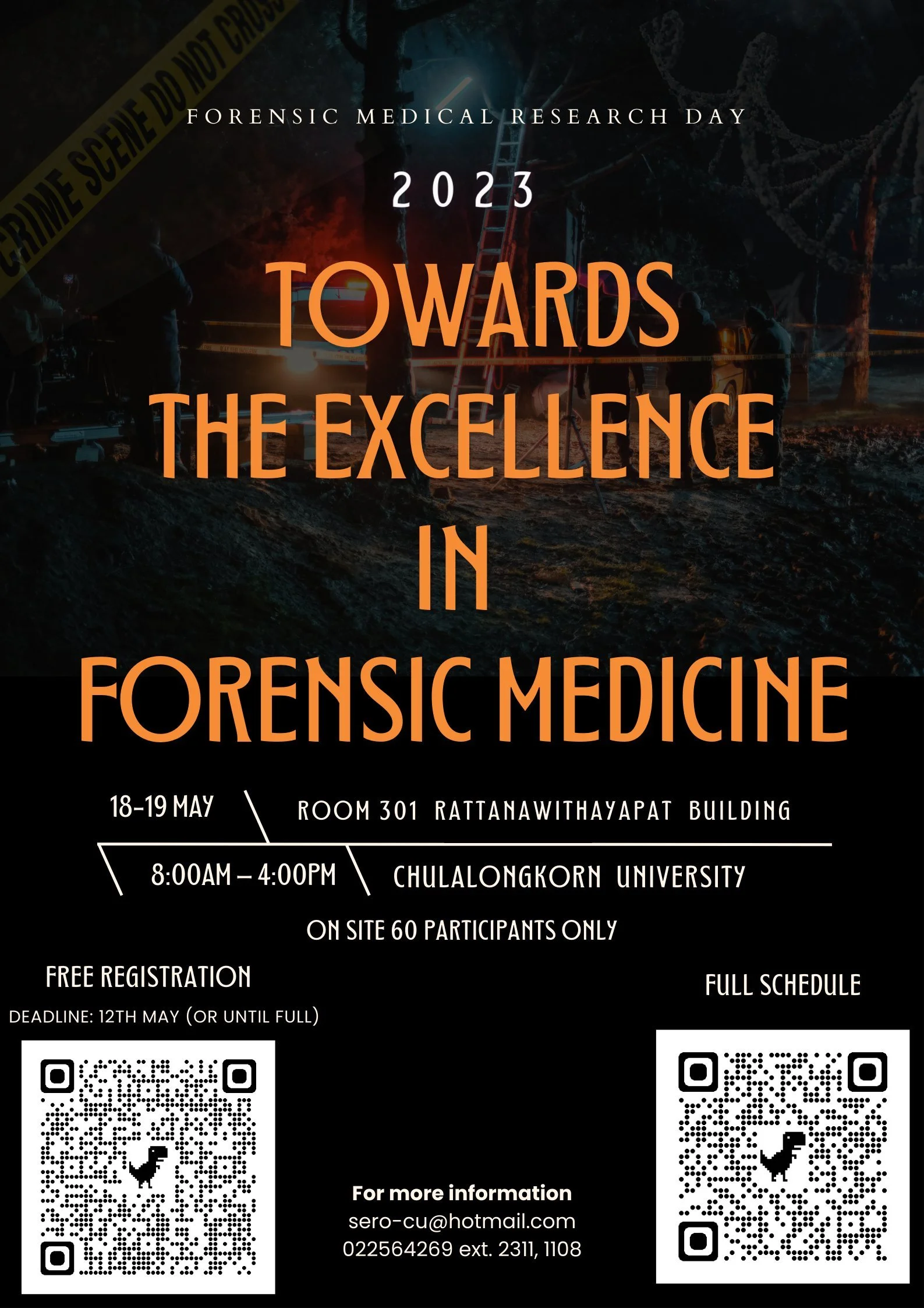 Forensic Medical Research Day 2023 : Towards the Excellence in Forensic Medicine ระหว่างวันที่  18 - 19 พฤษภาคม 2566 