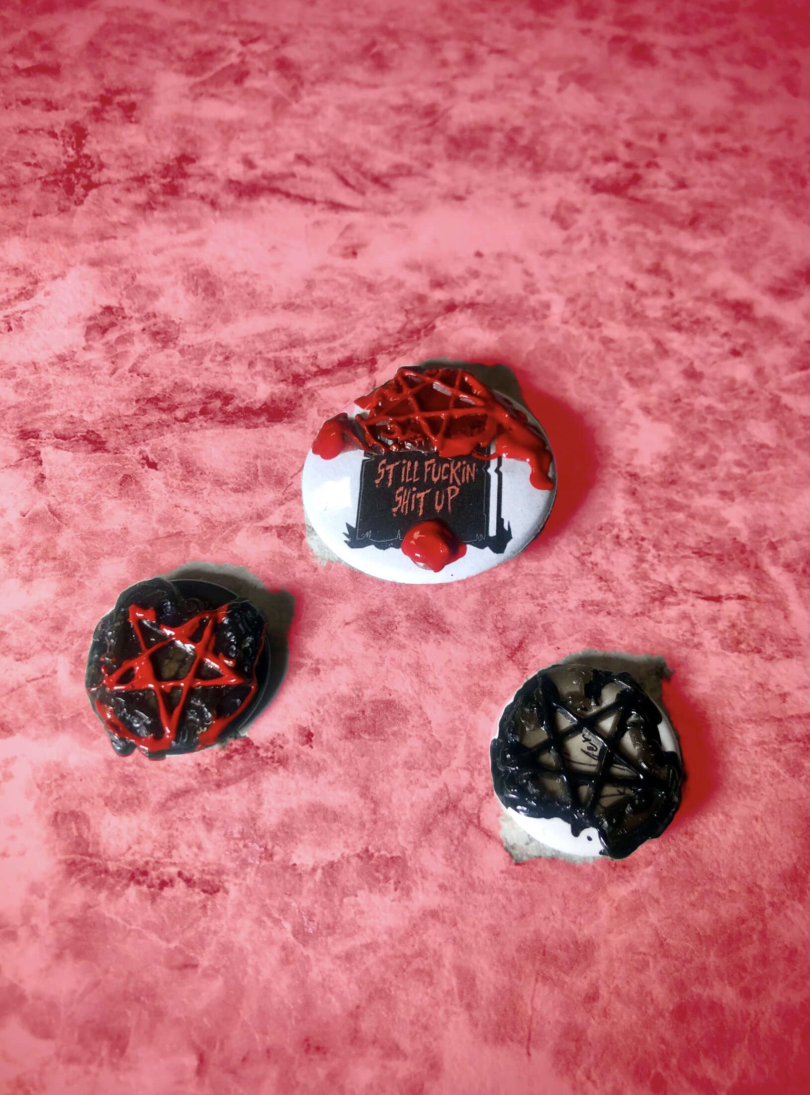 3 Wax Blood Demon Seal Clothing Pins 