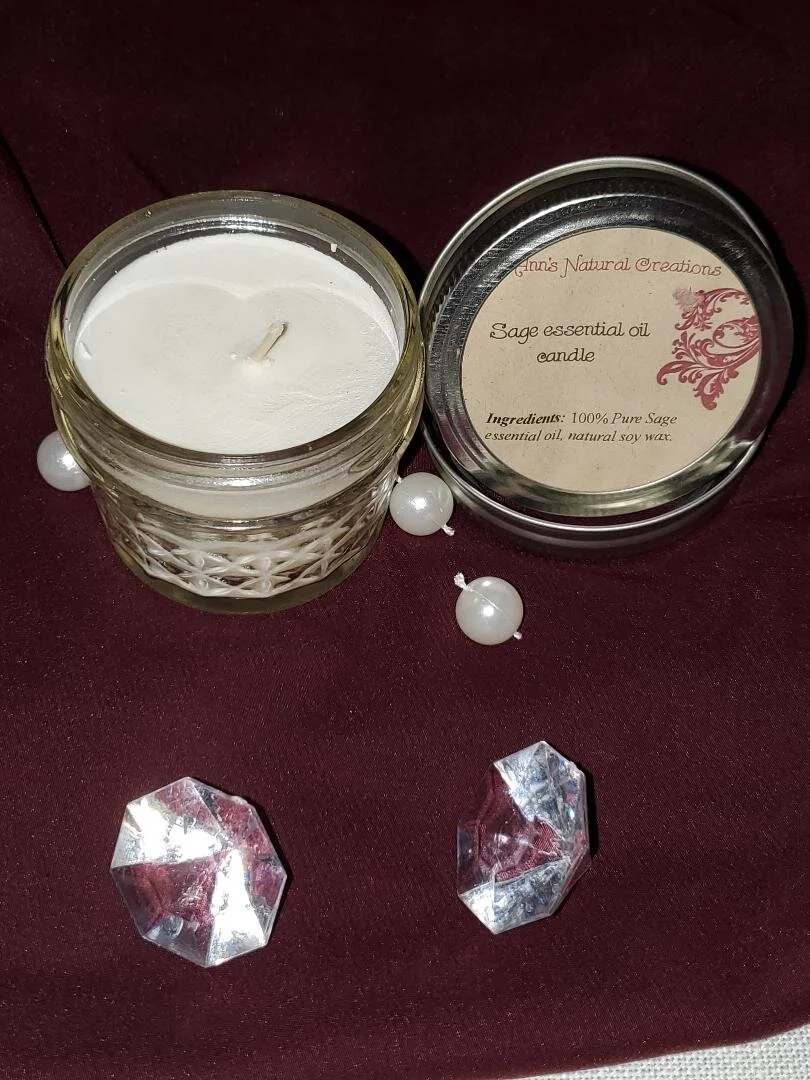 Sage oil candle