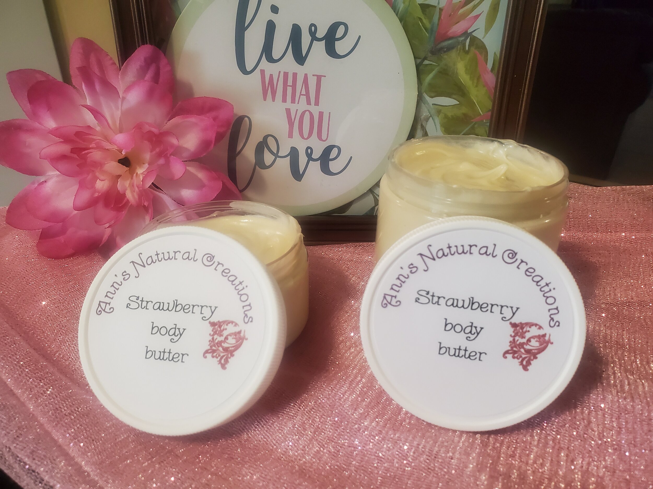 Strawberry shea body butter