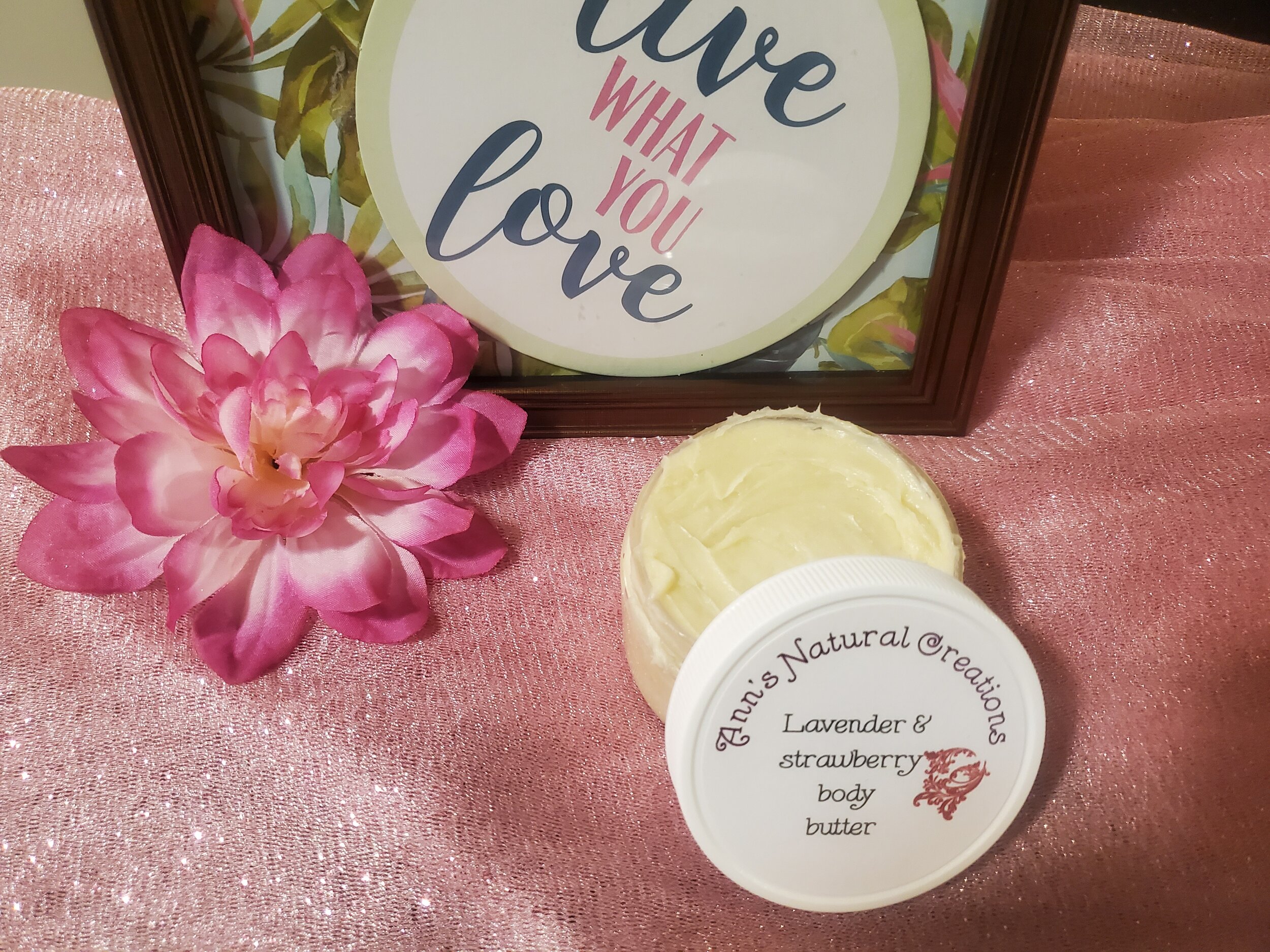 Lavender and strawberry shea body butter