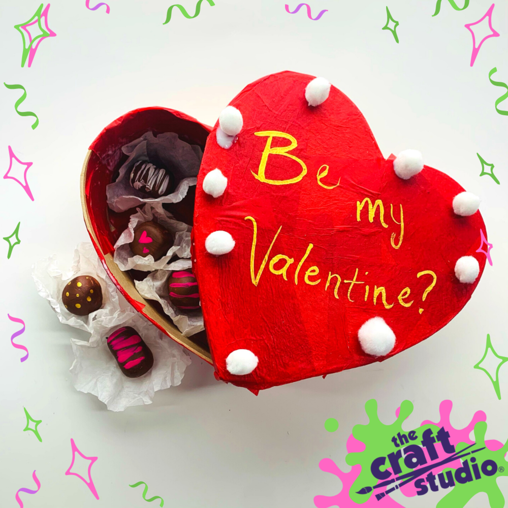 Valentine's Day Chocolate Heart Box — The Creative Heart Studio