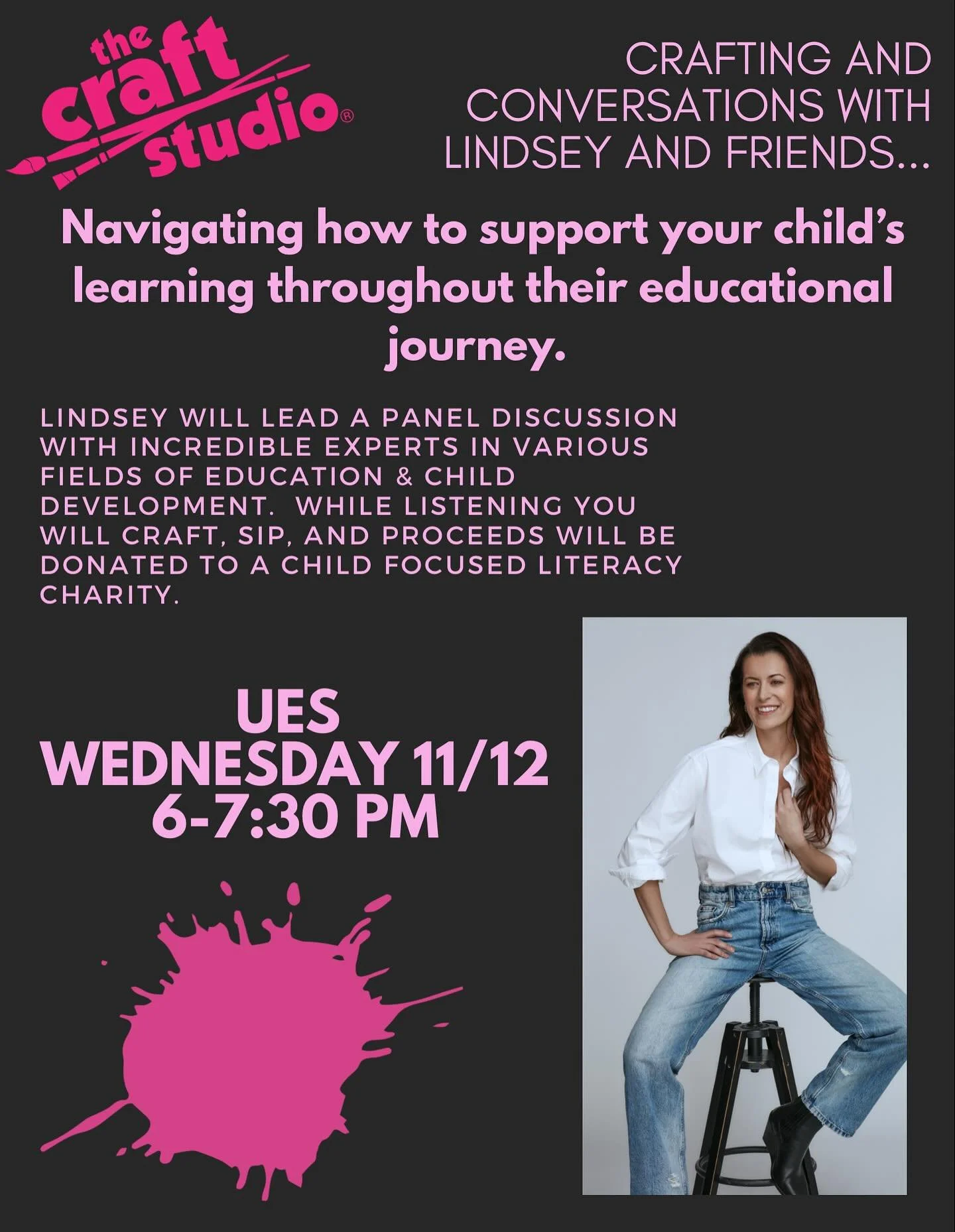 Beyond thrilled to announce a new session of Crafting &amp; Conversations with Lindsey and friends. 
This time the focus is education and navigating challenges that may come up.  We are thrilled to welcome these incredible professionals to engage in 
