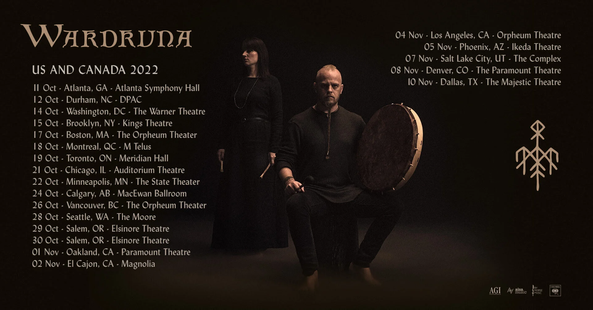 Wardruna North American Tour Moved to 2022, New Dates Added!
