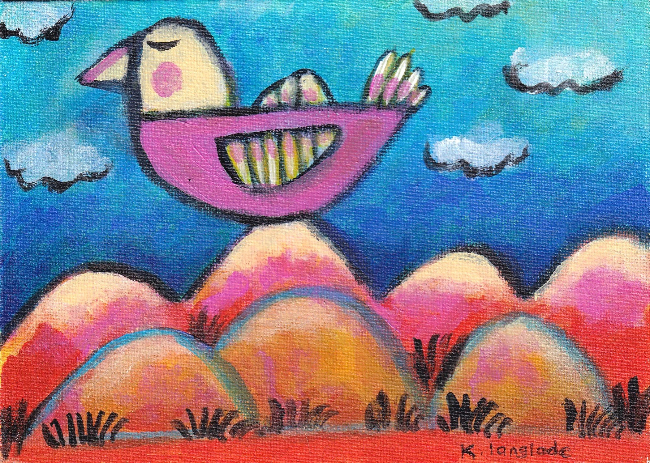 Magenta bird on mountains.jpg