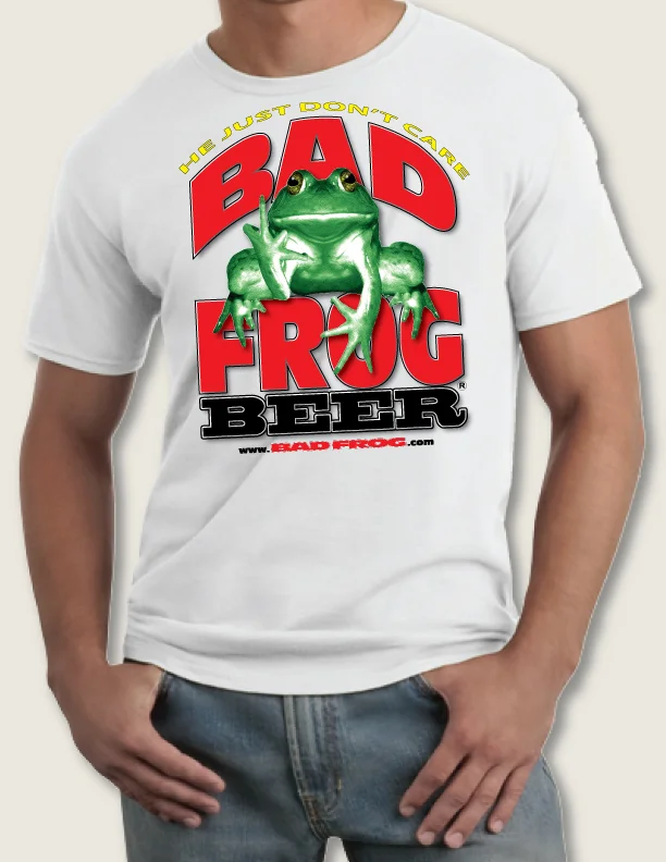 BAD FROG Shield - Performance SOFT White T-Shirt