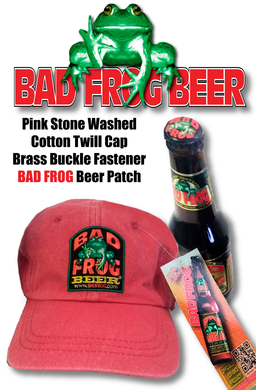 BAD FROG Cap     Stonewashed 