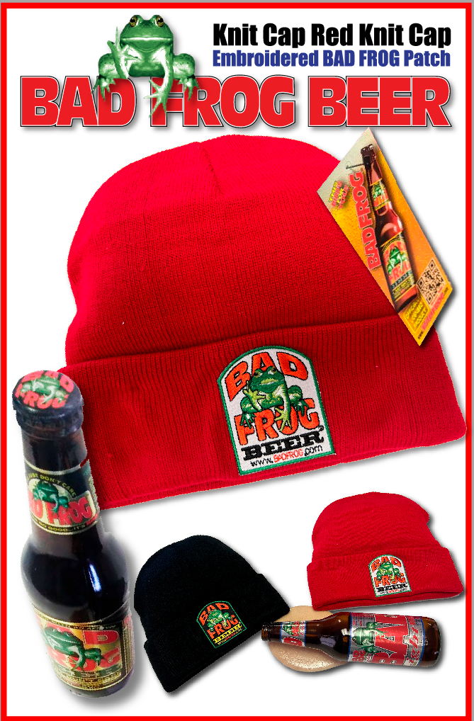 BAD FROG BEER RED Knit Cap - BF635
