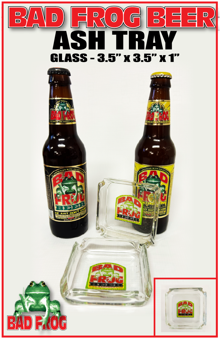 BAD FROG BEER Glass ASH TRAY