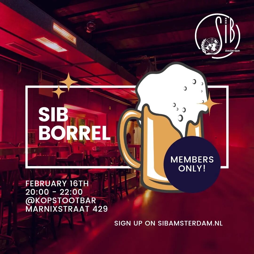 Our fellow SIB members are back from Dublin! Would you like to hear their stories from their beautiful trip and see your fellow SIB members in an informal way? Come join us for our SIB Borrel! These drinks will be open for members only. Limited spots