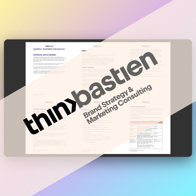 Brand Strategy_Platform - SOW - Professional Service Agreement Template By ThinkBastien, Brand Strategy and Marketing Consulting