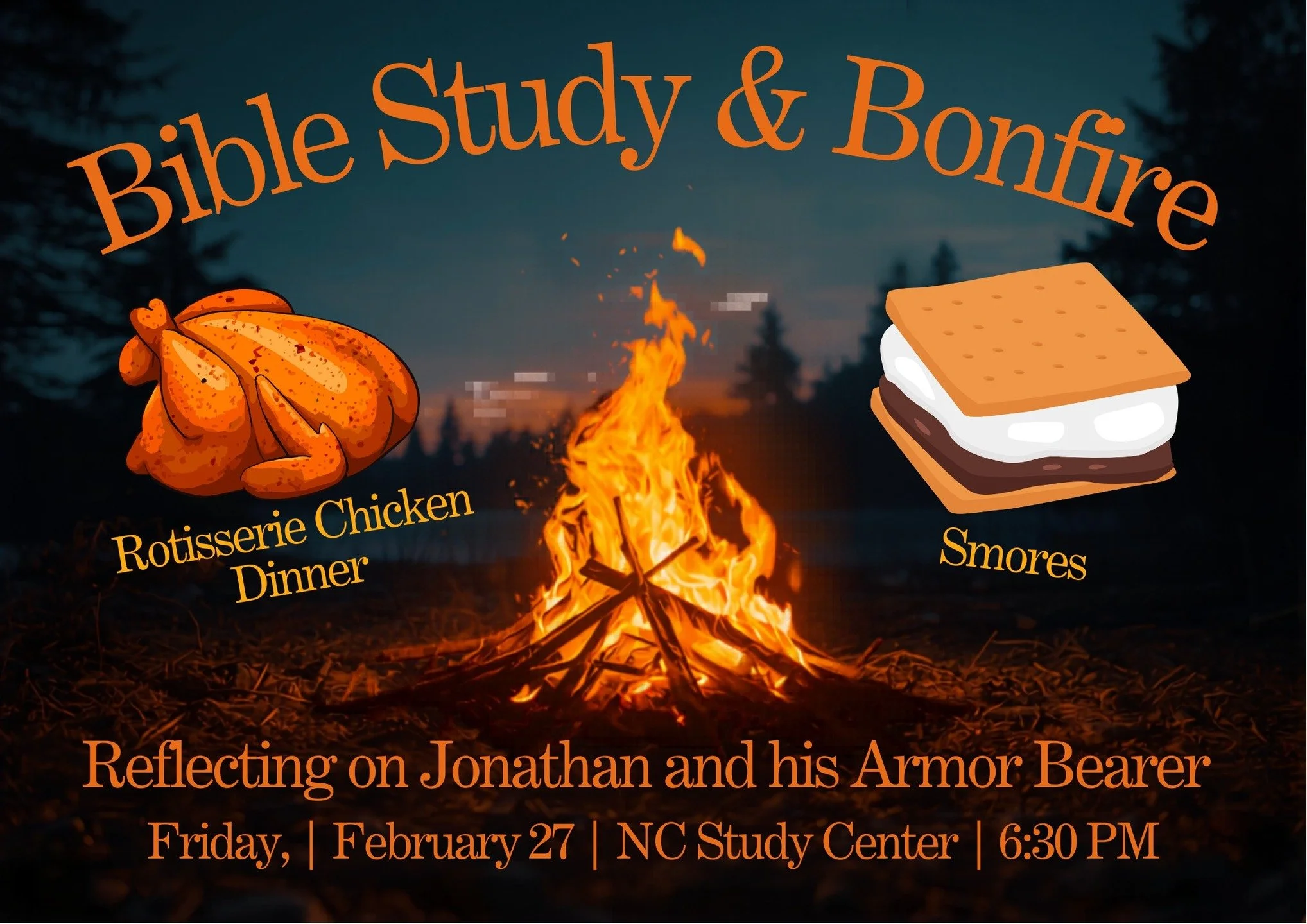 A2F LARGE GROUP has some ✨variety✨ this week!

Join us this Friday 6:30P at the NC Study Center for Bible Study 📖 &amp; Bonfire 🔥!

and/or 

GYM NIGHT: 9-11PM at Fetzer Gym 🏀🏐