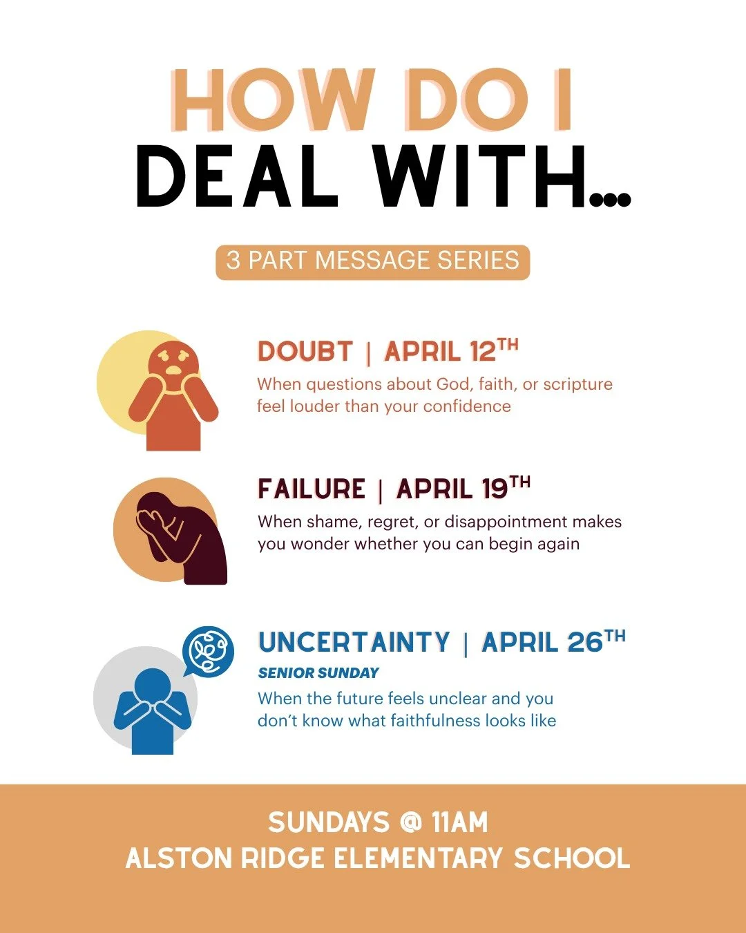 Join us for a 3-part series as we find the gospel hope for the places where faith feels fragile and life feels heavy.