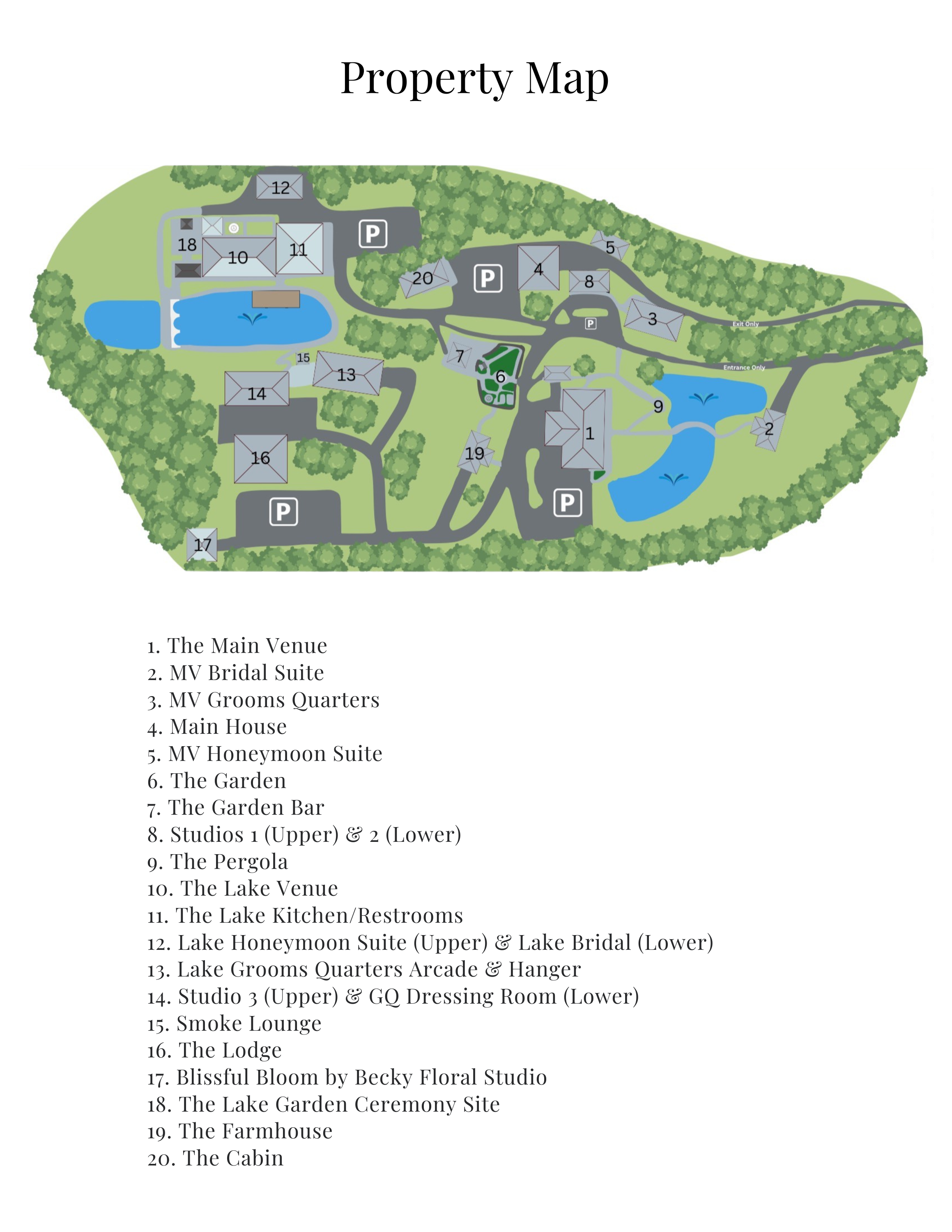 Property Map of Knotting Hills showing where each building is located.