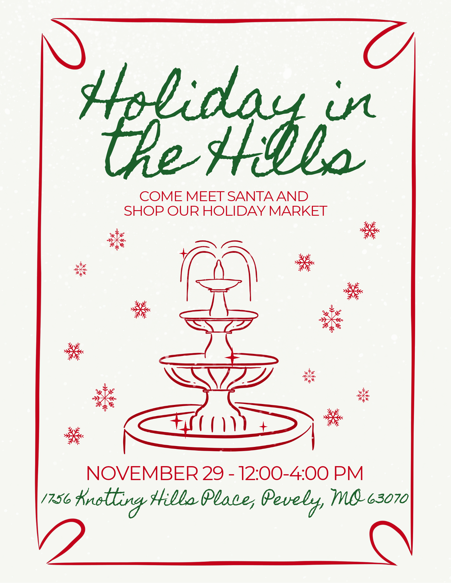Red And Green Illustrated Christmas Cocktail Party Flyer.png