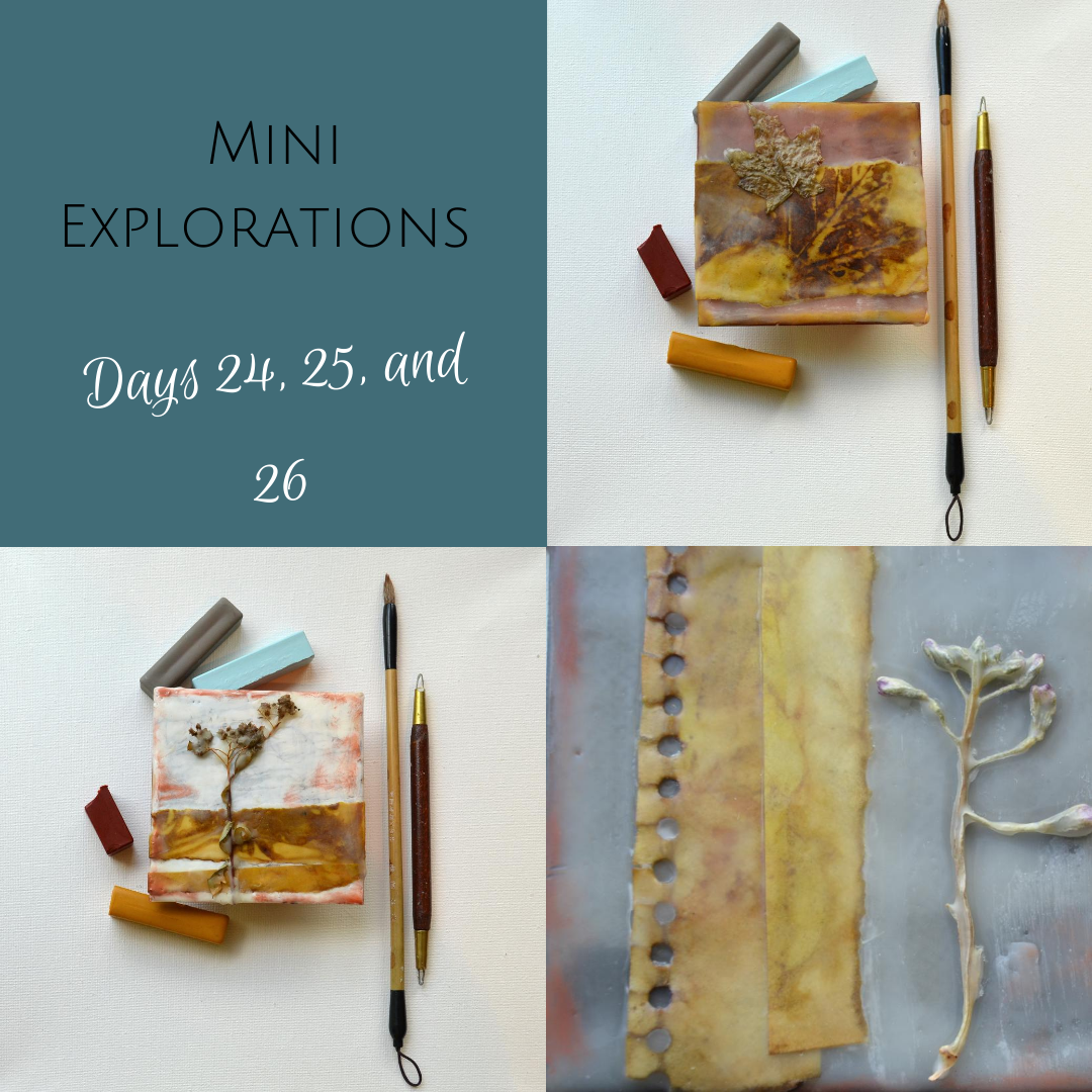 A few Encaustic tips - the 100 day Project (Days 21-25)