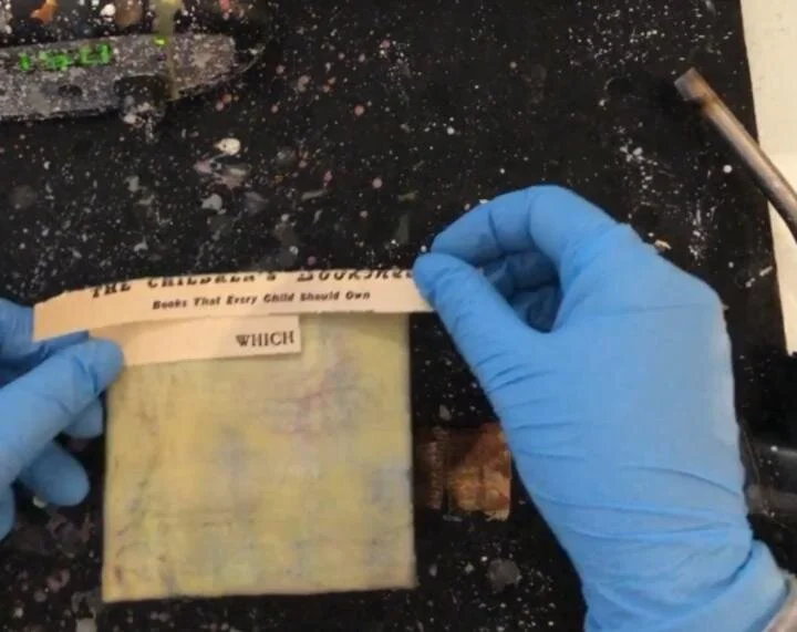 vintage book page collage artwork 