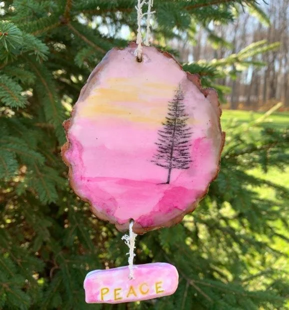 Painting some Encaustic Ornaments