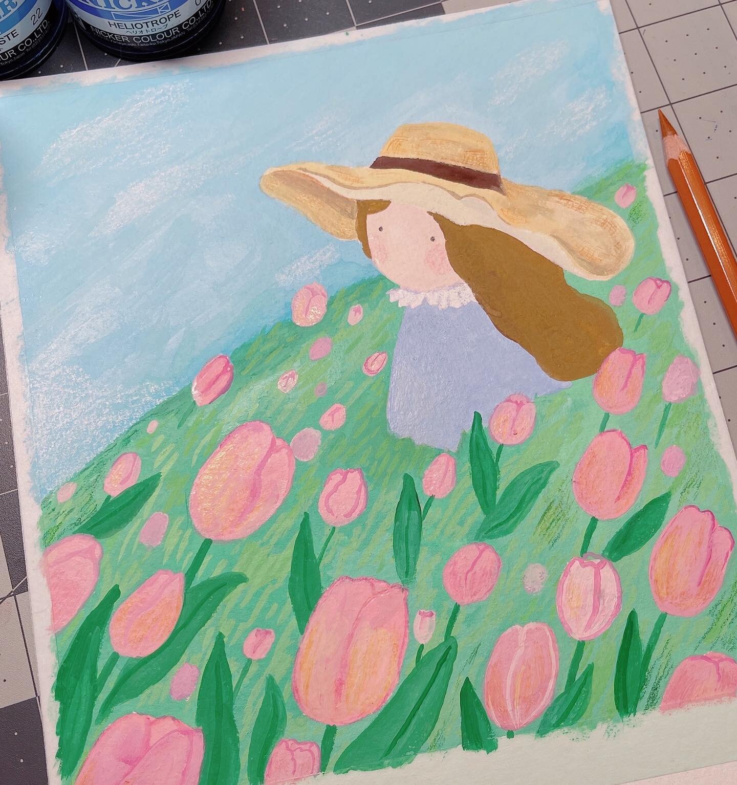 Happy Earth day!! Life is blossoming in this season, because of our Mother Earth. #earthday #illustration #illustrationartists #gouache #mixedmediaart