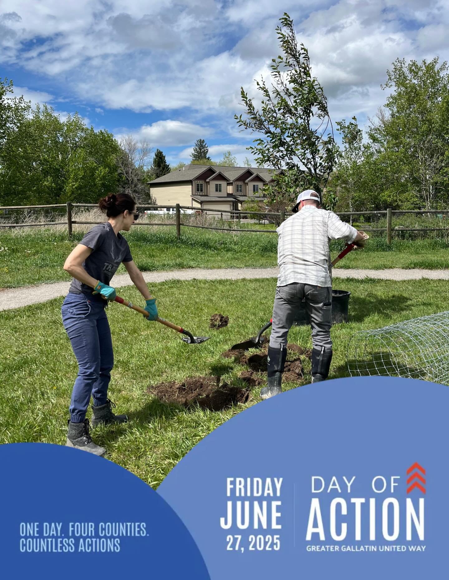 Join GWC for a day of impact! On June 27, we&rsquo;re participating in the Greater Gallatin Day of Action. Our community is coming together across four counties to create positive change. We&rsquo;ll be planting trees at the Westlake BMX Park to grow