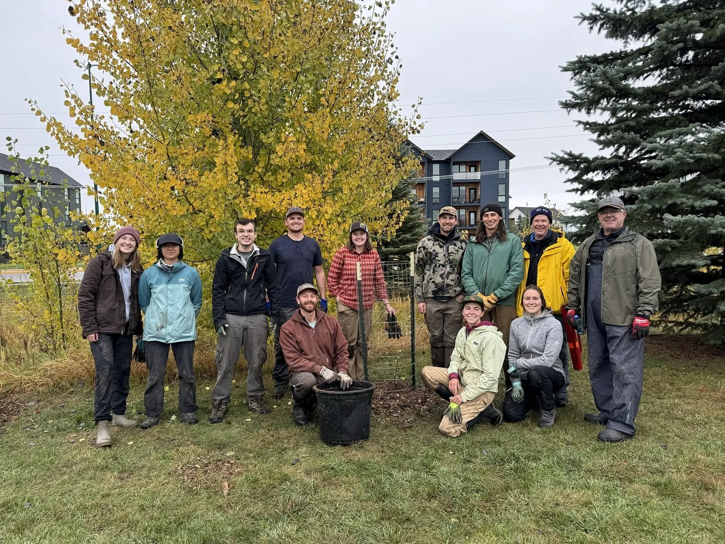 The temps may be dropping, but our volunteers finished the season strong!

Thanks to these hardy crews, we planted 93 trees and shrubs along the riparian corridor in Loyal Gardens Park in the last two weeks. These plants will bring much-needed shade,