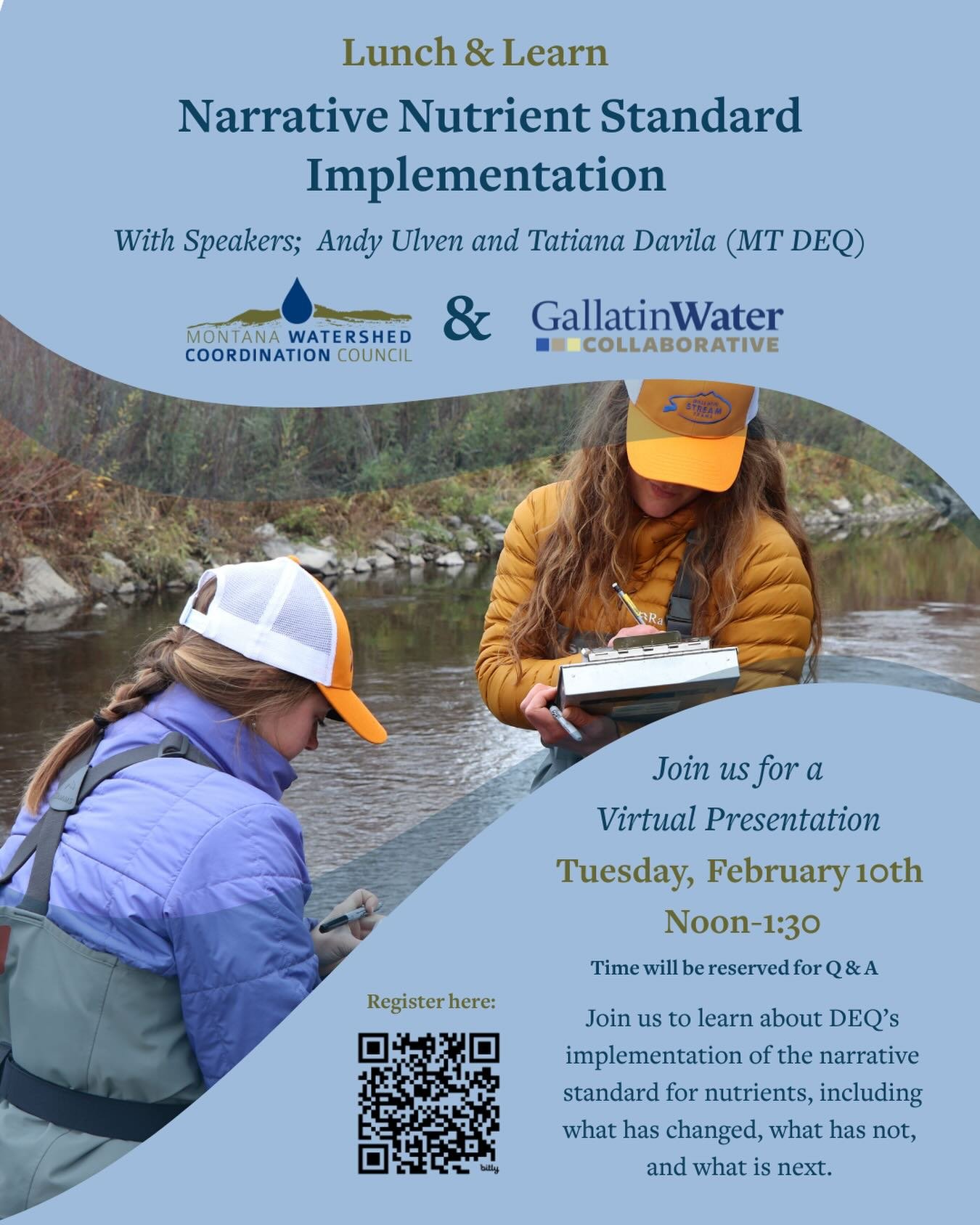 In the 2025 Legislative Session, House Bill 664 repealed numeric nutrient criteria found in Circular DEQ-12A. In October of 2025, EPA approved the water quality standard change, making it effective for all DEQ programs. 

Join the Gallatin Water Coll