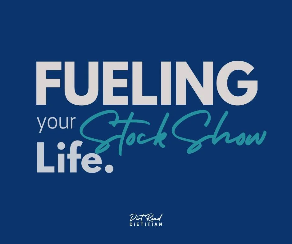 From a dietitian who gets it 🙋🏻&zwj;♀️

It's only Monday, and everyone that lives that #stockshowlife continues to be in full survival mode.  If I had a dollar for everyone that has said, after OYE, then things will slow down.

Until then:

Because