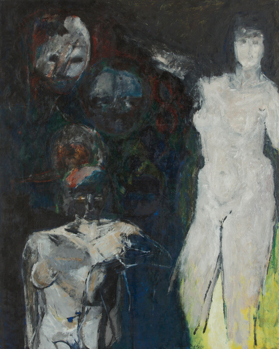 Nu debout blanc. Torse. Trois ou quatre têtes, 1961, 