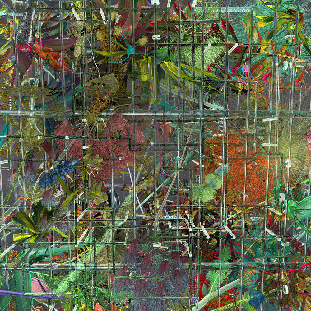  Michel Huelin, Xenobiosis 5, 2007, 270 x 270 cm (106,30 x 106,30 in) 