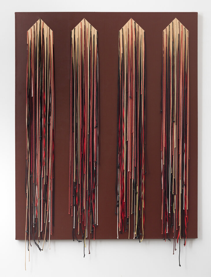  Cord Painting 15, 1977, acrylic, cord on canvas, 72 x 60 in (183 x 152,5 cm) 