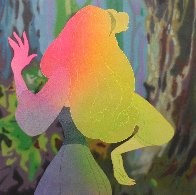  Michael Dotson, Aurora, 2014, acrylic on panel, 36 x 36 in (91 x 91 cm) 