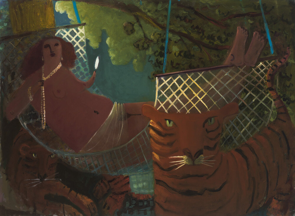   Susanna's Hammock , 2019, Oil on canvas, 50 x 68 in / 127 cm x 173 cm 