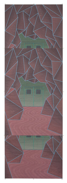   Limbo Storage , 2011, Acrylic on paper inlay, 24 x 72 in (61 x 183 cm) 