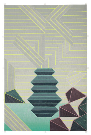   Striped Light , 2011, Acrylic on paper inlay, 36.2 x 24 in (92 x 61 cm) 
