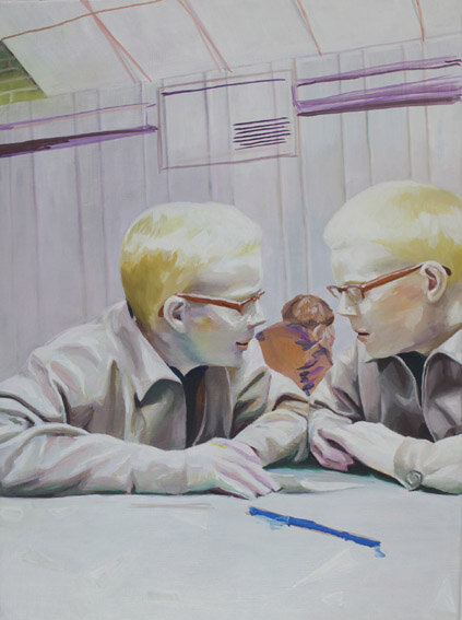  White Noise Twins , 2010, huile sur toile, 80 x 60cm 
