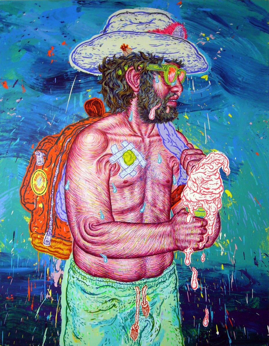   Ice Cream Drifter , 2011, acrylic, Flashe and acrylagouach on canvas, 243,5 x 190,5 cm 