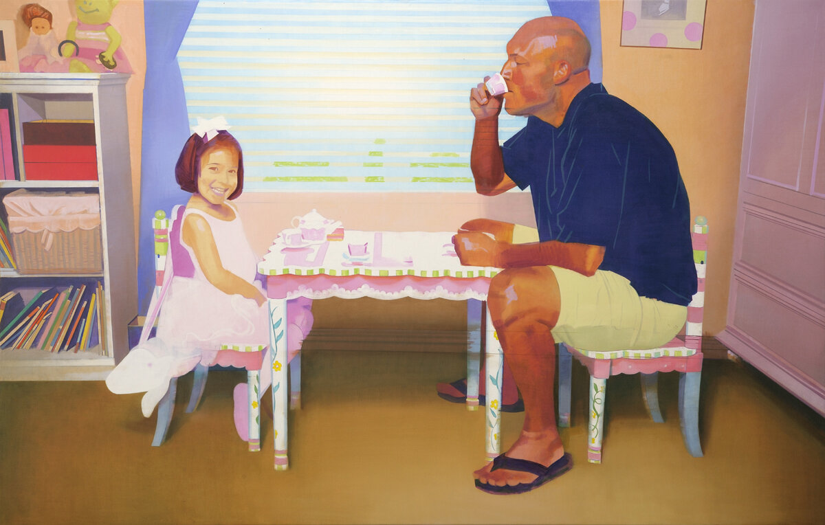   A cup of tea , 2010, oil on canvas, 140 x 220 cm 