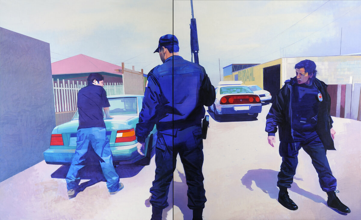   Action , 2010, oil on canvas, 190 x 310 cm 