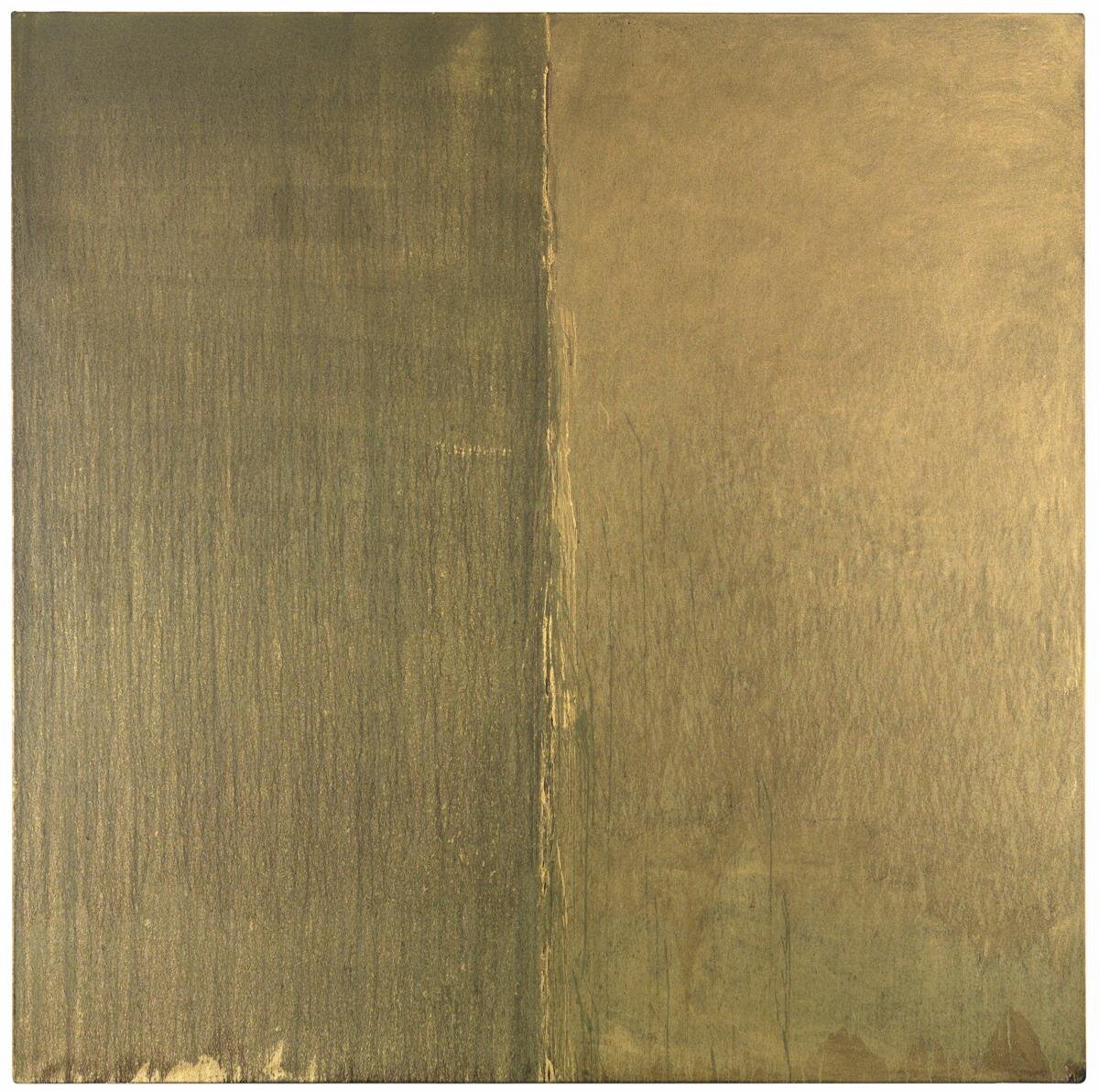  Pat Steir -  Two Golds  (2009-10), Oil on canvas, 84 x 84 in. - Photo Courtesy of Cheim &amp; Read, New York 