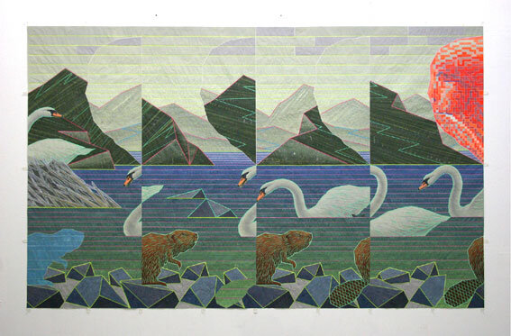  John Hodany,  Switching Swans, Praying Beaver , 2009 