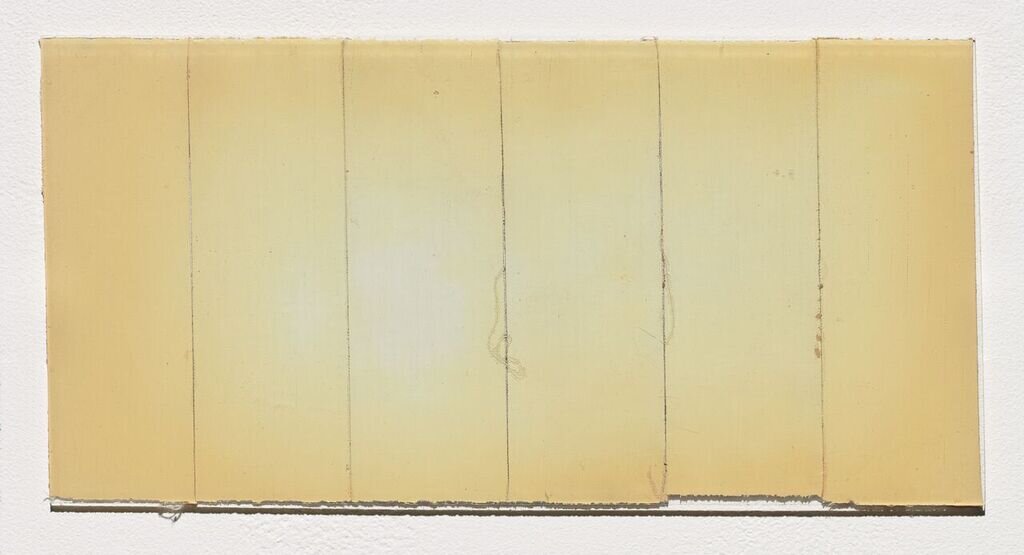  Untitled, 1976, 6 x 12 inches, Permacel tape on Plexiglass 