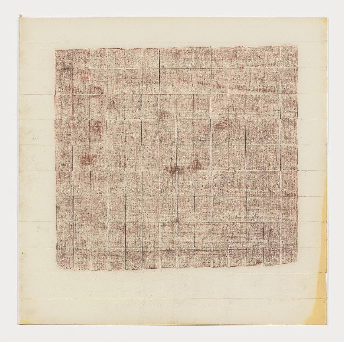 Untitled A, 1977, 36 x 36 inches, pastel and tape on Plexiglass 