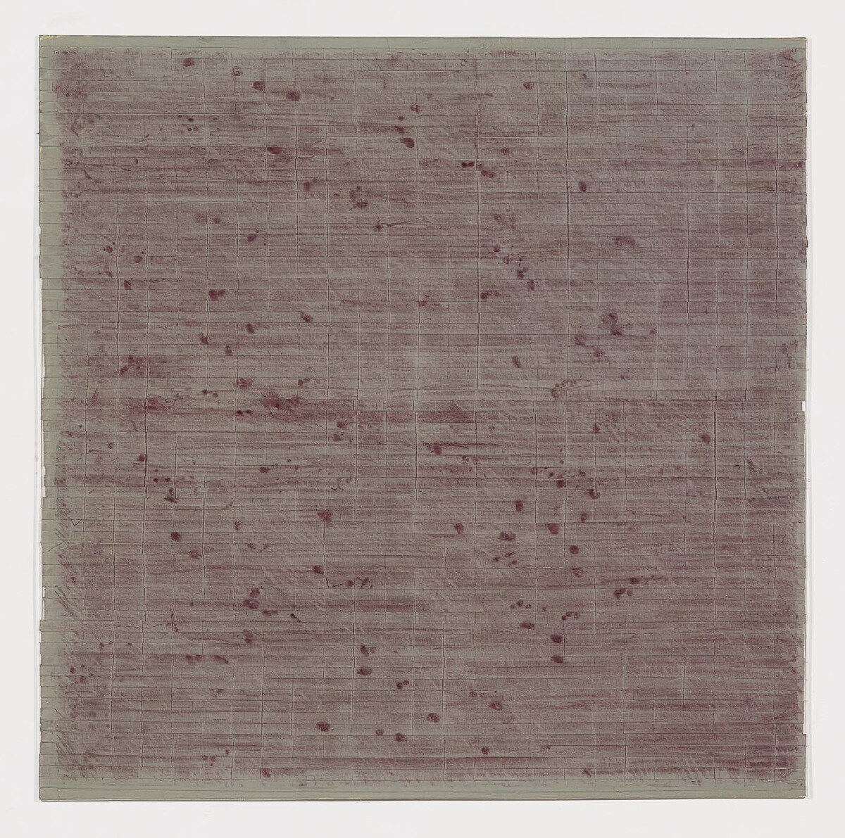  Roseprint, 1978, 50.5 x 50.25 inches, pastel and cloth tape on Plexiglass 