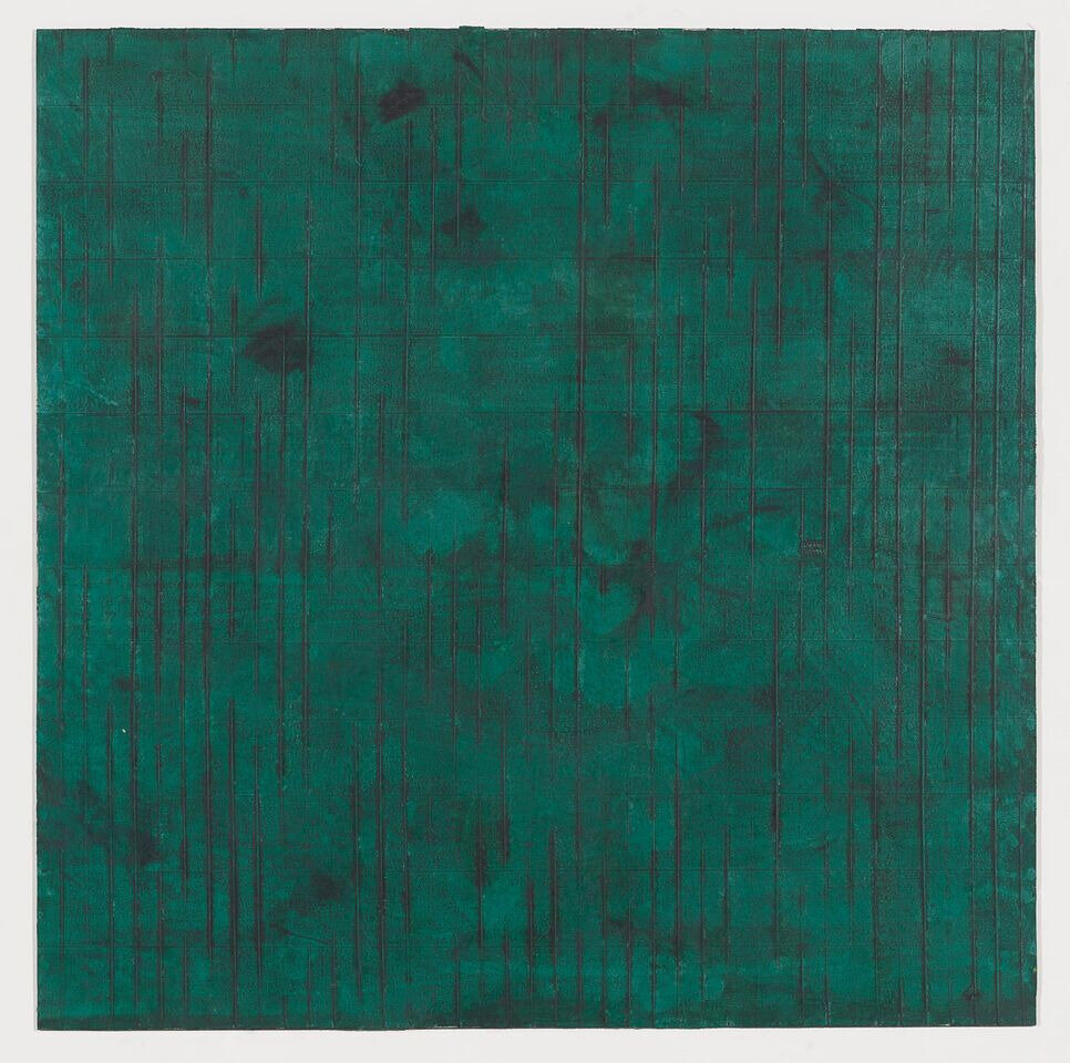  Untitled (4), 1979, 40 x 40 inches, pastel and cloth tape on Plexiglass 