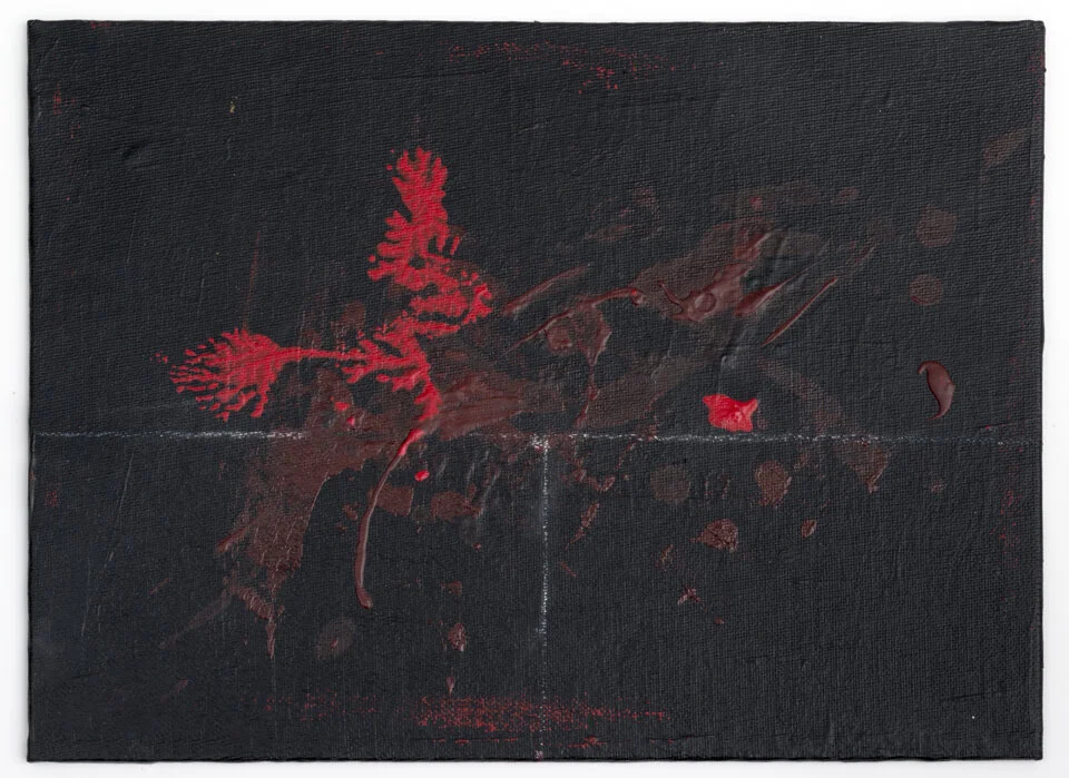 Regina Bogat, Linford, 2013, Acrylic and chalk on canvas board, 9 x 12 in
