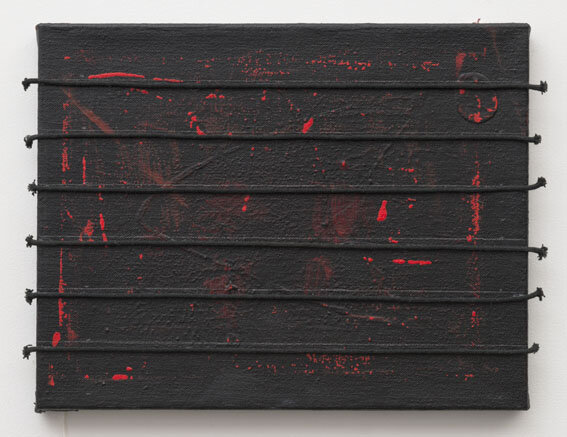  Regina Bogat, Zers, 2013, Acrylic, cord on canvas, 11 x 14 in 