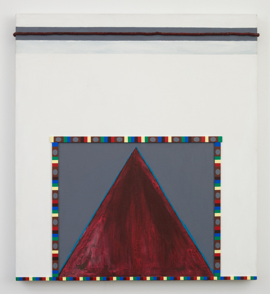  The Phoenix and the Mountain #11, 1980, acrylic, wood, rope on canvas, 40 x 36 in (102 x 91,5 cm) 