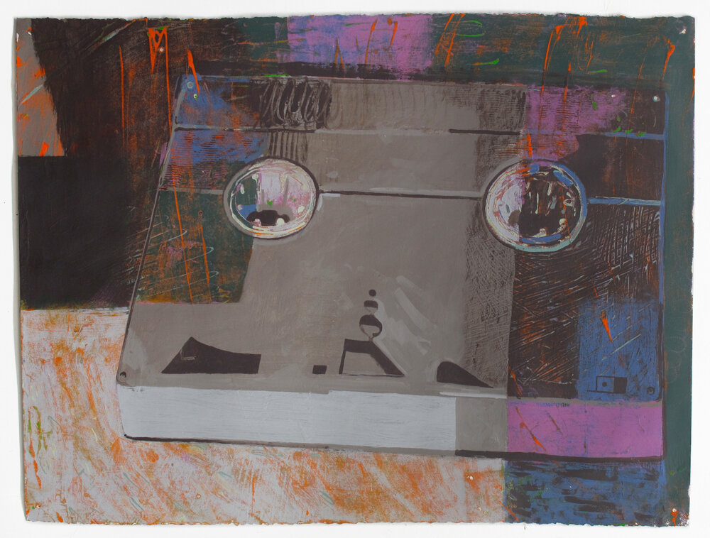  Matt Bollinger, The Other Side of Elm Street, 2015, Flashe, acrylic on paper, 22 x 30 in 