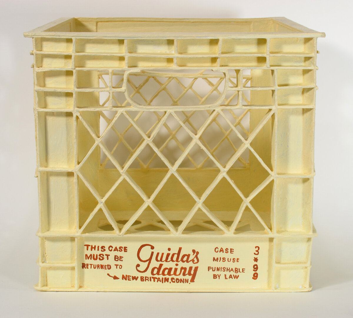   Milk Crate, 2015, chipboard and acrylic 