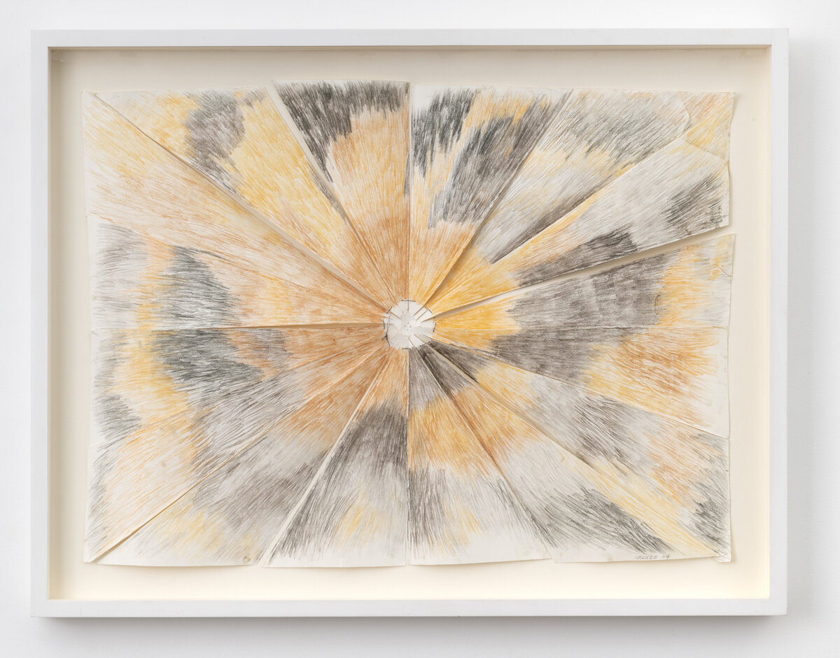   Drawing for Umbrella , 2004, pencil, colored pencil, string on cut paper, 18 x 24 in, Image courtesy of the Sol LeWitt Collection, Photo: Adam Reich 